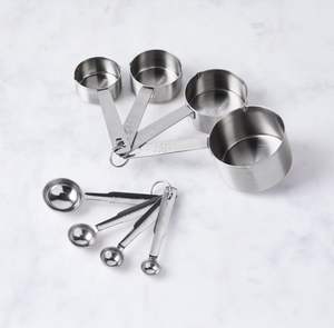 Ensemble de tasses et cuillères doseuses en acier inoxydable pour la cuisine quotidienne – Essentiels durables pour la pâtisserie et la cuisson - Product Image 2