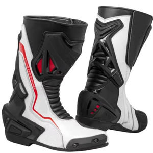 Botas de Motociclismo Unisex de Media Pantorrilla con Cierre Lateral, Antideslizantes, de Cuero de Microfibra Transpirable de Primera Calidad - Product Image 3