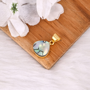 Classic Minimal Natural <b>Abalone</b> <b>Shell</b> Pendant 92.5 Silver Handmade Charm Jewelry For Women - Product Image 2