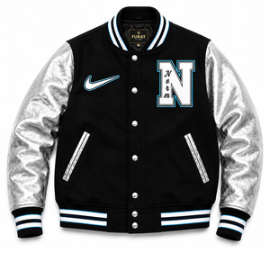 Green Letterman <b>Leather</b> Bomber Varsity College Baseball <b>Jacket</b> Windproof Breathable Winter Zipper Closure Casual Stand <b>Men's</b> - Product Image 1