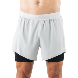 กางเกงขาสั้นออกกำลังกายผู้ชาย Flex 2 in 1 พร้อมซับในรัดรูป แห้งเร็ว น้ำหนักเบา เหมาะสำหรับยิม วิ่ง ฟิตเนส ชุดกีฬา รับผลิตตามแบบ (OEM) ขายส่ง - Product Image 1