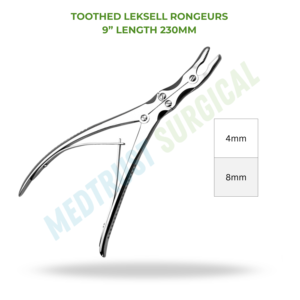 Rongeur Leksell Dentado de 9 Pulgadas (230 mm) para Neurocirugía, Corte Óseo, Instrumento Quirúrgico Ortopédico para Columna Vertebral - Product Image 2