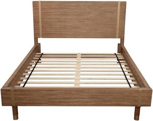 Lit plateforme en bois massif Pemberly Row California King dans le sable Design traditionnel élégant pour chambre à coucher - Product Image 3