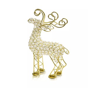 Figurine de cerf en cristal, faite à la main en aluminium, moderne et écologique, pour une sculpture de table élégante pour le salon et le bureau à domicile - Product Image 3