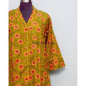 Vestido Formal de Noche para Mujer, Sexy, para Club, 100% Algodón, Estampado Floral, Cuello en V, Manga 3/4, Silueta Ajustada, Ecológico, Lavable - Product Image 2