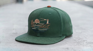 Gorra de Béisbol Snapback Personalizada de Alta Calidad con Logotipo Bordado de Faro, Visera Plana Verde Oscuro, 6 Paneles, Perfil Medio, Venta al por Mayor - Product Image 3