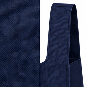 Sac fourre-tout bleu marine premium non tissé à découpe en W, robuste et réutilisable pour courses, emballage alimentaire, motif léopard, vente en gros directe usine - Product Image 2