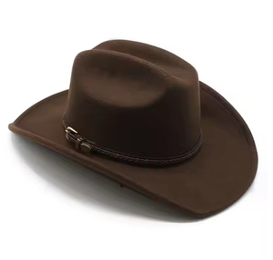 Chapeau de cowboy en cuir personnalisable de haute qualité - Nouveau chapeau d'hiver décontracté et tendance pour les sports de plein air, faible MOQ, taille adulte homme - Product Image 3