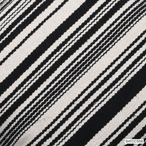 Black White Cotton Woven Stripe Zippered Luxury Square Throw <b>Pillow</b> Cover Handmade Washable Bohemian Style Eco-Friendly Home - Product Image 3