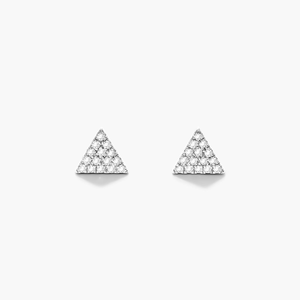 Pendientes de Plata de Ley 925 de Lujo con Moissanita y Diamantes, Diseño Geométrico Elegante, Engaste Pavé Brillante, Joyería Fina - Product Image 1
