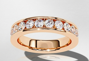 Bague de fiançailles de luxe classique pour femme, plaquée or 14 carats, avec diamant de laboratoire sombre fantaisie certifié IGI, taille brillant, JURA JEWEL - Product Image 3
