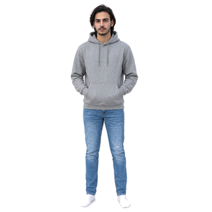 Sudadera con Capucha Negra para Hombre, Corte Regular, Felpa de Algodón, Estilo Casual Otoñal, Diseño con Bolsillos, Manga Regular - Product Image 6
