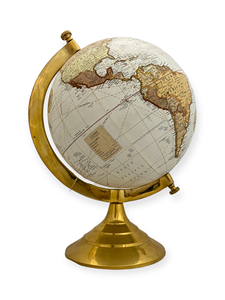 Luxury Brass Terrestrial World Globe Art Deco <b>Rotating</b> Desktop <b>Display</b> Educational Table Decor for Home Office Study Gift - Product Image 3