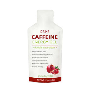 <span class=keywords><strong>Gel</strong></span> Energético con Sabor a Granada, Doble Electrolitos, 25 mg de Cafeína, Aumenta la Resistencia para Corredores y Ciclistas, Proveedor OEM ODM - Product Image 1