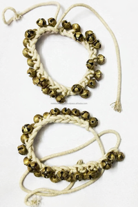 Ghungroo Tradicional de Metal Chapado en Latón con Campanas de Latón para Práctica y Actuación de Danza Clásica - Product Image 4