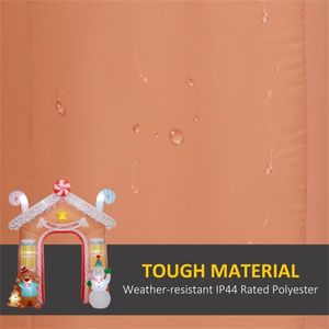 Christmas Outdoor Holiday Yard Decorations Inflatable Gingerbread House Archway - Product Image 4