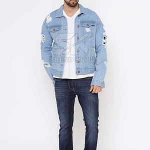 Chaqueta de Mezclilla para Hombre con Cuello Camisero, Color y Talla Personalizables, Talla Grande, Transpirable, Ligera, para Uso en Exteriores - Product Image 6
