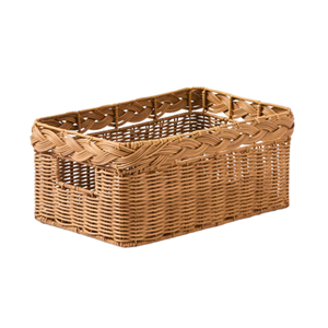 Panier en rotin artisanal classique à ouverture supérieure, panier en osier écologique, panier décoratif pour chambre et salon - Product Image 3