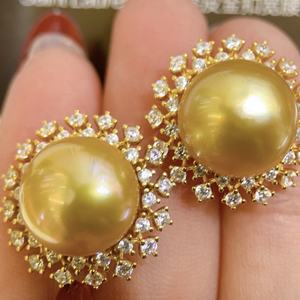 Exquisite 925 Silver Full-Length <b>Pearl</b> <b>Earrings</b> New 11-12mm Slightly Flawed Australian White Natural <b>Pearls</b> Comparable High-End - Product Image 4