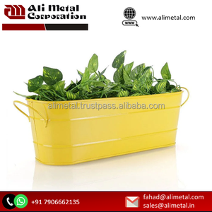 Sleek and Minimalist Galvanized Metal Planter for <b>farm</b> Garden Indoor outdoor decoration and fully customization - Product Image 4