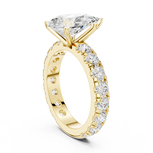 Anillo de Compromiso Aries Jewel de Lujo con Diamante Cultivado en Laboratorio de 3 Quilates, Corte Pera, Grado E VS, Oro Sólido de 14K, Joyería Fina para Regalo - Product Image 3