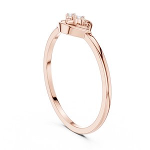 Anillo con Diseño de Hoja Chapado en Oro Rosa para Mujer, Joyería Elegante y Minimalista para Uso Diario, Proveedor Mayorista - Product Image 2