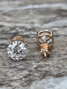 Pendientes de Diamantes Cultivados en Laboratorio, Redondos, 4.65 Ct, Oro, Clásicos, con Engaste de Puntas, Estilo Solitario, Joyería Fina, Regalo de Lujo para Mujer - Product Image 4