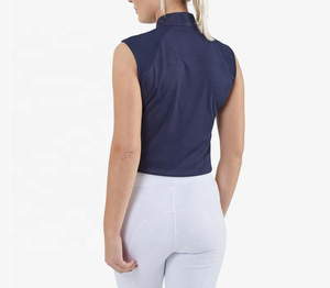 Women Sleeveless <b>Zipper</b> Shirt Breathable Summer Casual <b>Top</b> Bulk Order Supplier OEM Women Sleeveless Zip Up Shirts - Product Image 5