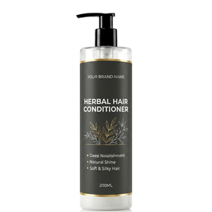 Après-shampoing capillaire aux herbes, nourrissant en profondeur, lissant et anti-frisottis, à l'huile de coco et à l'extrait d'aloe vera - Product Image 1