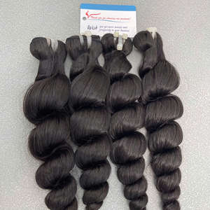 Nuevo producto, extensiones de cabello de trama ondulado profundo suelto, colores negros, cabello humano vietnamita virgen 100% listo para enviar - Product Image 2