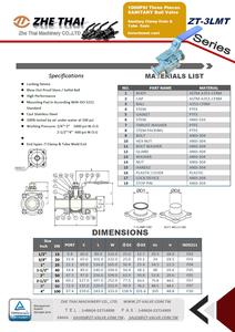 3-PC 3A/BPE Estándar CF8M/CF3M Válvula de bola sanitaria manual de acero inoxidable (almohadilla baja) Conexión de abrazadera triple de sellado de PTFE duradero - Product Image 2