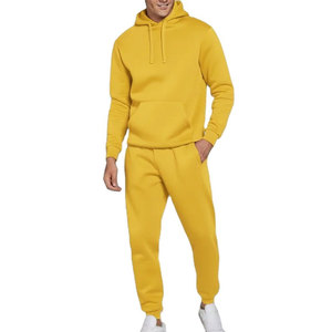 Premium Quality Winter Hooded Solid Two Piece <b>Men</b> Tracksuit Set Designed for Comfort Everyday Wear Indoors or Outdoors - Product Image 1