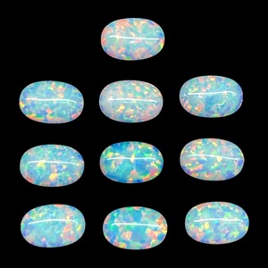 Natural Australian <b>Opal</b> 6x4mm Oval Cabochon Lab Created <b>Opal</b> Stone Loose Gemstone Lot Wholesale Price Bulk For Jewelry Making - Product Image 3