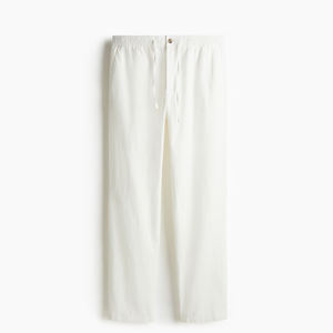Pantalones de Lino para Hombre, Corte Regular, Ligeros, Transpirables, para Verano, Uso Casual, Oficina, Viajes y Uso Diario - Product Image 1