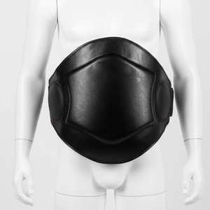 Protège-ventre de boxe MMA Muay Thai en cuir véritable de haute qualité, nouveau design, protection de poitrine, logo personnalisé, protège-ventre d'entraînement - Product Image 4