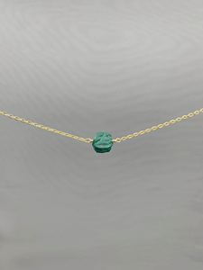 Collier en cristal de malachite brute de haute qualité, pendentif en pierre précieuse verte authentique, bijoux en or ou en argent, cadeau au meilleur prix - Product Image 4