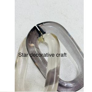 Décoration murale en chaîne de résine, art mural en chaîne de résine dorée, décoration de luxe pour hôtel - Product Image 4