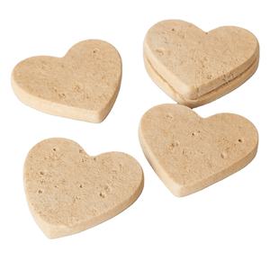 Sous-verres en forme de cœur beiges écologiques Sous-verres en pierre de qualité supérieure pour le salon Tables basses Mariages Conceptions personnalisables - Product Image 1