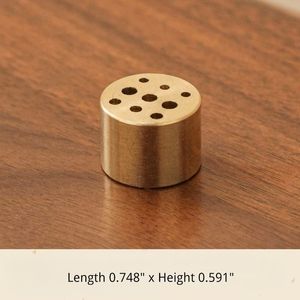FASHION CRAFT Hand-Made Brass Incense Burner Set <b>Flower</b> Design Cylinder Holders Aromatic Use All-Season Religious Home Decor - Product Image 3