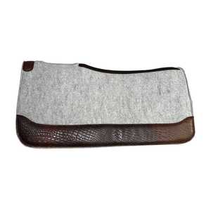 Tapis de selle en feutre de laine occidentale de qualité supérieure, renforcé en cuir, accessoires d'équitation, vente en gros, fabricant d'usine - Product Image 4