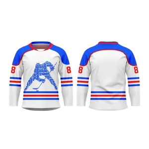 High Quality Reversible 100% Polyester Men's UV-Protected Sports Top Custom Sublimation Hockey Jersey High Quality <b>Ice</b> Hockey - Product Image 3