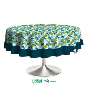100% Cotton Woven Floral Printed Modern <b>Round</b> <b>Table</b> <b>Cover</b> Soft Waterproof Oilproof for Kitchen Dining Home Decor - Product Image 6
