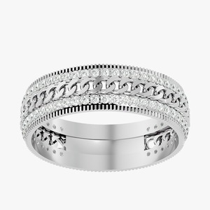 Bague Hip Hop en Diamant de Qualité Supérieure pour Hommes et Femmes, Bijou Tendance pour Célébrations et Tenues Décontractées, Disponible au Meilleur Prix du Marché - Product Image 4