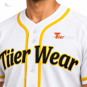 Men Baseball <b>Uniform</b> Custom Team Jersey Set Breathable Sports Wear OEM Private <b>Label</b> Factory Manufacturer - Product Image 5