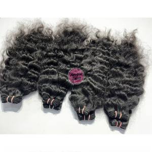 Extensions de cheveux humains vierges indiens Remy de qualité supérieure, tissage bouclé à double trame, naturel (1B-2), 10-30 pouces - Product Image 3