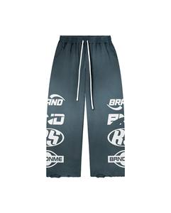 Ensemble de pantalon large et sweat à capuche court zippé multicolores BRAND |   Ensemble streetwear surdimensionné, fabricant OEM de marques privées - Product Image 2