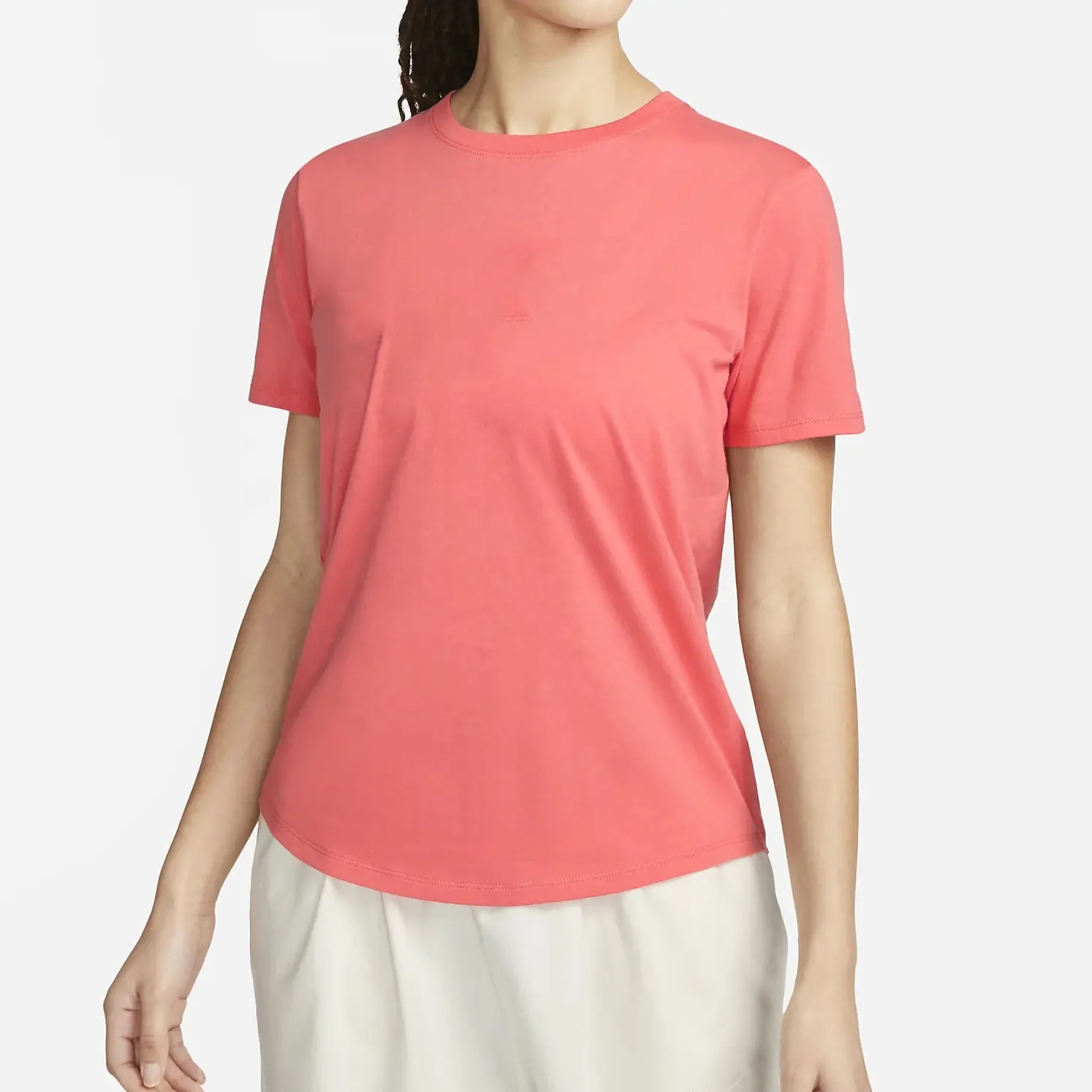 Kaus wanita katun Super lembut Logo cetak layar kustom pabrik langsung pakaian aktif antilembap