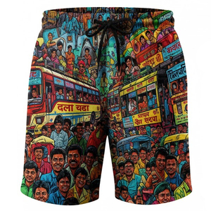 Shorts de bain pour hommes à séchage rapide, imprimés par sublimation, pour l'été, la plage et les vacances, prix de gros, short de course personnalisé - Product Image 5