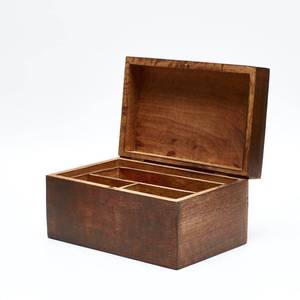 Boîte à bijoux rectangulaire en bois HASAN CRAFT avec design moderne sculpté de luxe, écologique, pour le rangement dans la chambre - Product Image 3