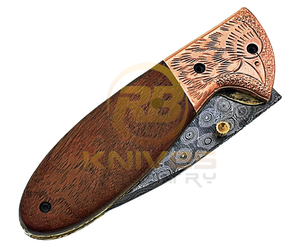 Couteau pliant en acier Damas de qualité supérieure – Couteau de poche EDC pour le camping, la survie et les activités de plein air - Product Image 3